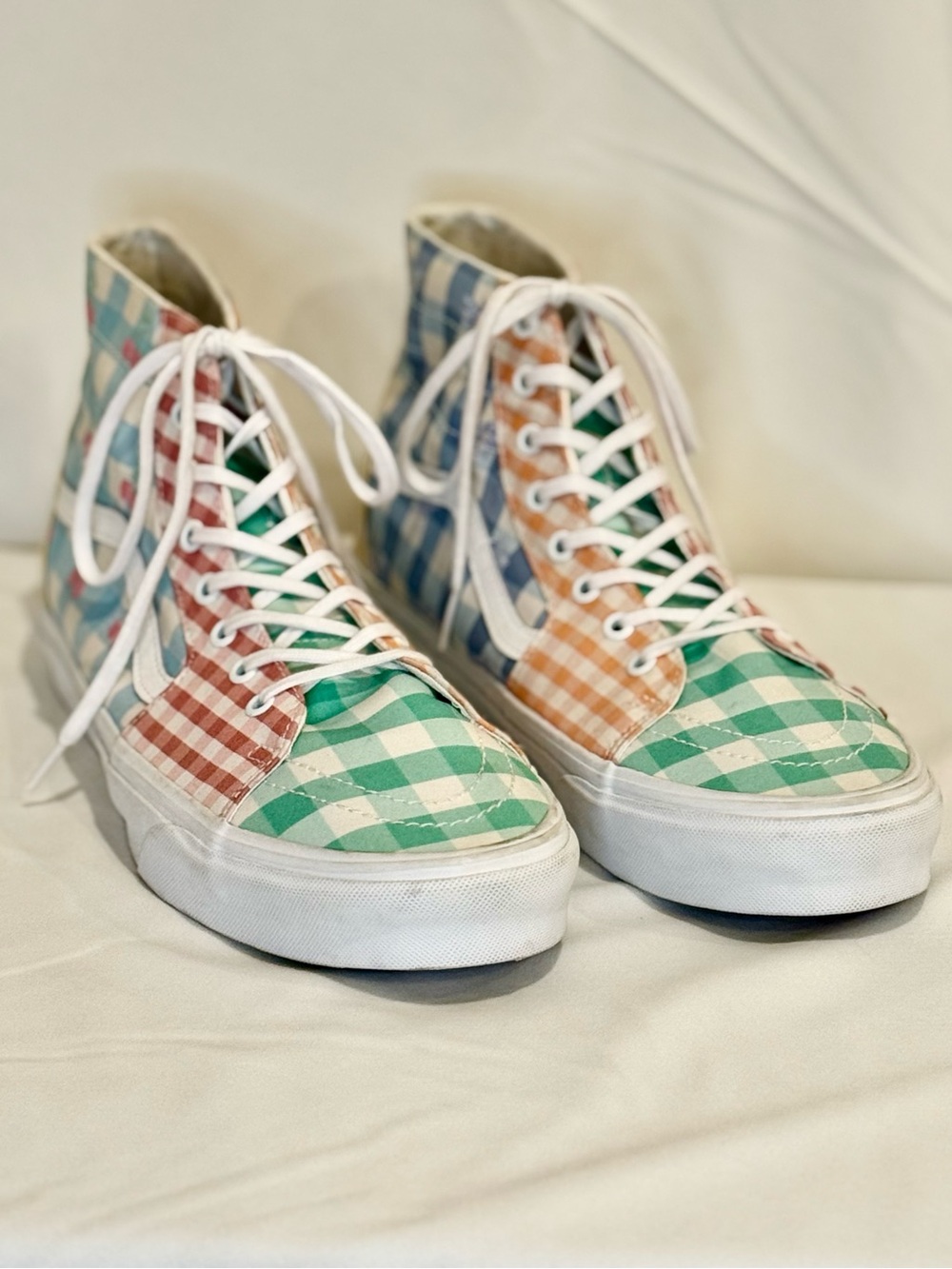 VANS Sk8-Hi Tapered Gingham Block High Top Skate Shoe Size 13 Men’s